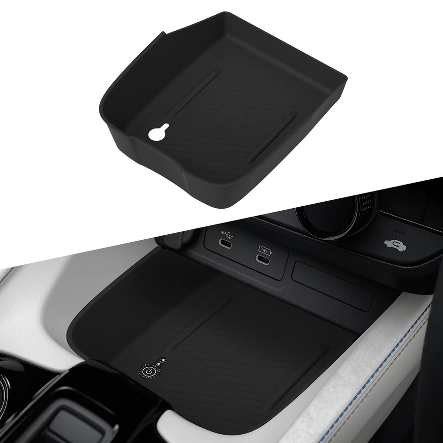 Smabee Kabelloses Ladepad für Honda Prelude 6. Generation BF1 2025-2026, Silikon-Antirutschmatte in Schwarz, Auto-Innenausstattung Zubehör - Bild 4
