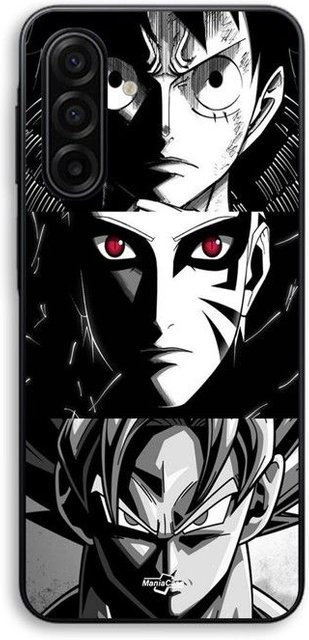 Maniacase Handyhülle für Samsung Galaxy A57 mit Anime Motiv in Schwarz und Weiß - Bild 1