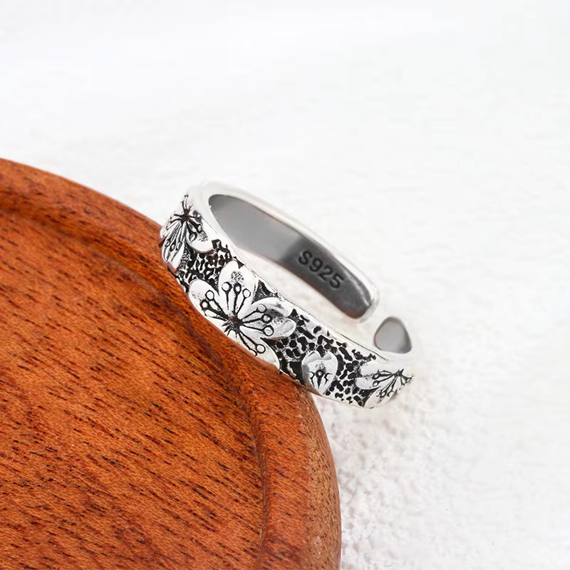 Eheringe 925 Silber, Blume, Damen - Bild 4