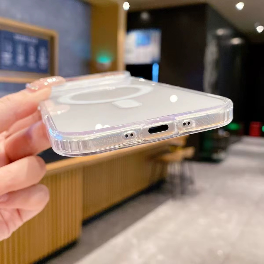 Ricestate MagSafe Wireless Charging Case Air Cover für iPhone 17 16 15 14 13 12 11 Pro Max in Transparent - Bild 2