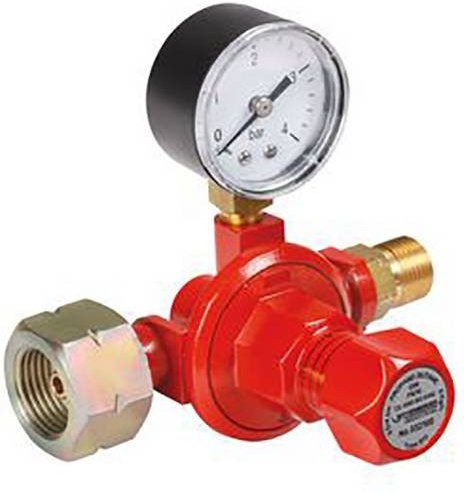 Rothenberger Industrial Propangasregler 4 bar mit 3/8 Zoll Anschluss in Rot - Bild 1