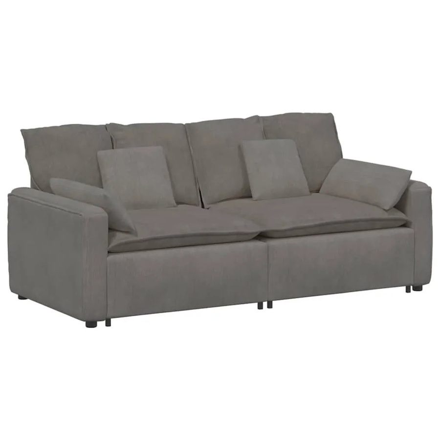 vidaXL Modulares Sofa Hellgrau mit Kissen und Metallrahmen für dein Wohnzimmer - Bild 2