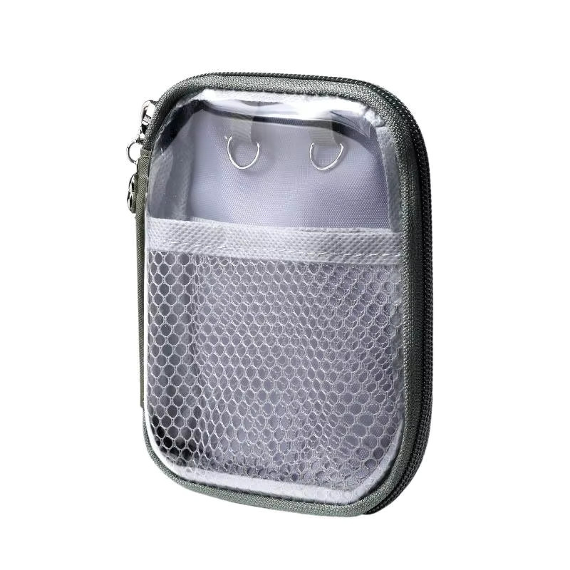 Multifunktionale Kopfhörer-Datenkabel-Aufbewahrungstasche aus transparentem PVC mit harter Schale, wasserdicht und großkapazitiver Organizer in Blau - Bild 6