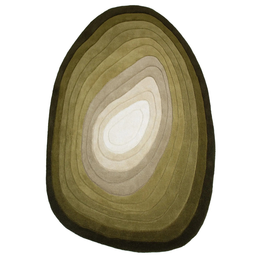 Flair Rugs Wollteppich Puddle Wool in Grün mit High-Low-Effekt, Handgetuftet, B: 200 cm, T: 290 cm - Bild 2