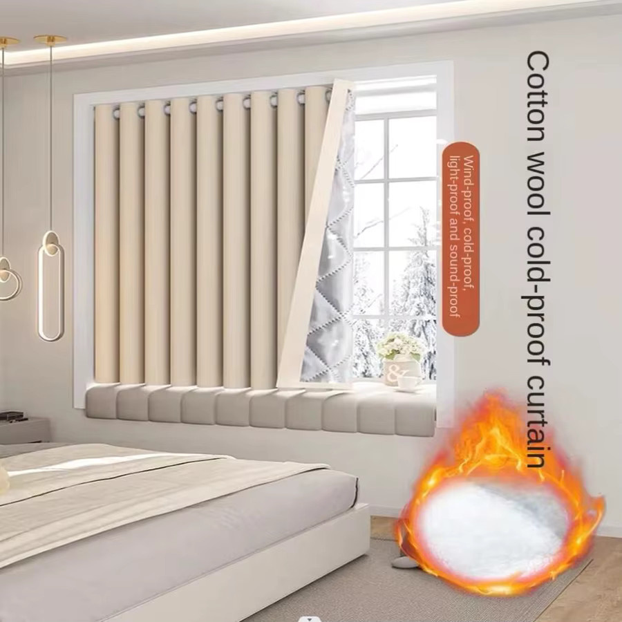 AiFish Verdunkelungsvorhänge mit Schalldämmung und Rauschunterdrückung, modern und schlicht, weiß - Bild 2