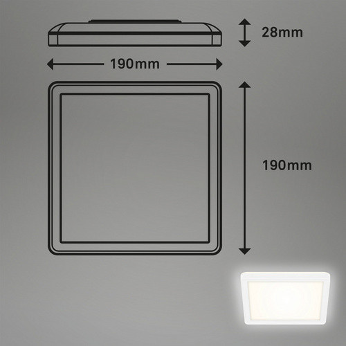 Briloner LED Panel SLIM in Weiss, 12 W, Breite: 19 cm - Bild 3