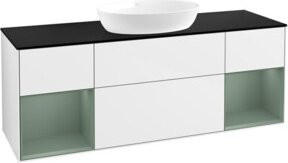 V&B Waschtischunterschrank Finion mit Wandbeleuchtung, Farbe: Weiß lackiert, Breite: 160 cm, Höhe: 50,1 cm - Bild 1