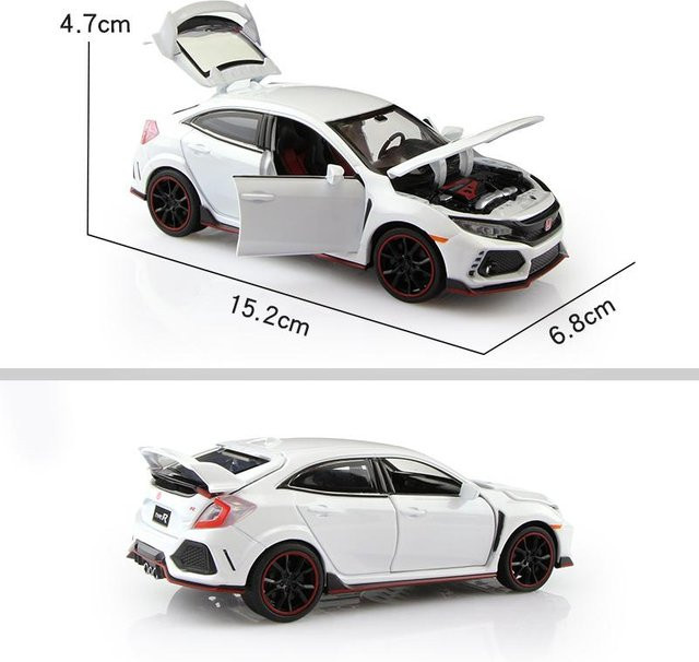 Kid Actor Paradise Honda Civic TYPE-R, Spielzeugfahrzeug, 1:32, mit Licht und Geräuschen, Metall - Bild 1