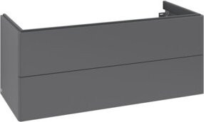 V&B Waschtischunterschrank Antao mit Auszugsbeleuchtung in Anthrazit lackiert, B/T/H: 118,8 x 50,4 x 49,3 cm - Bild 1