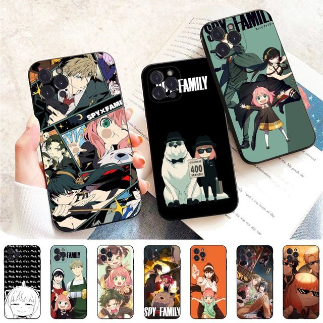 Spy Family Anime Handyhülle aus weichem Silikon für iPhone 15 14 13 12 11 Pro Max Mini XS XR 8 7 6 Plus in Multicolor - Bild 1