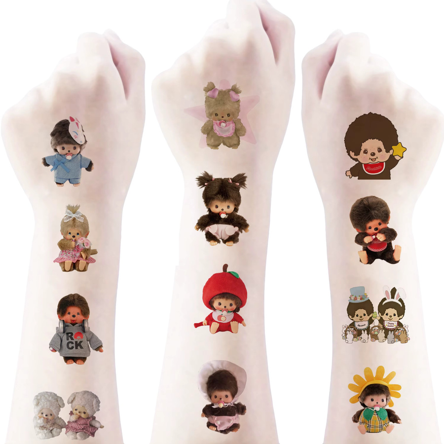 Bandai Monchhichi HD-Tattoo-Aufkleber, 30 Stück - Bild 1