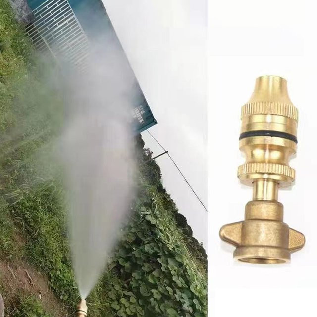 Einstellbare Messing Raketendüse für elektrische Hochdrucksprayer mit Gerade-Jet- und Nebel-Spray Funktion in Gold - Bild 1