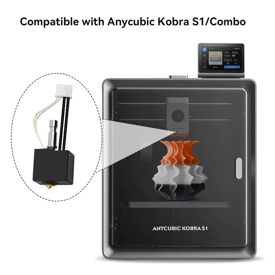 Anycubic Hot-End-Ersatzteil Druckkopf-Baugruppe für Kobra S1/S1C mit 320 °C Heizblock und Heatbreak - Bild 3