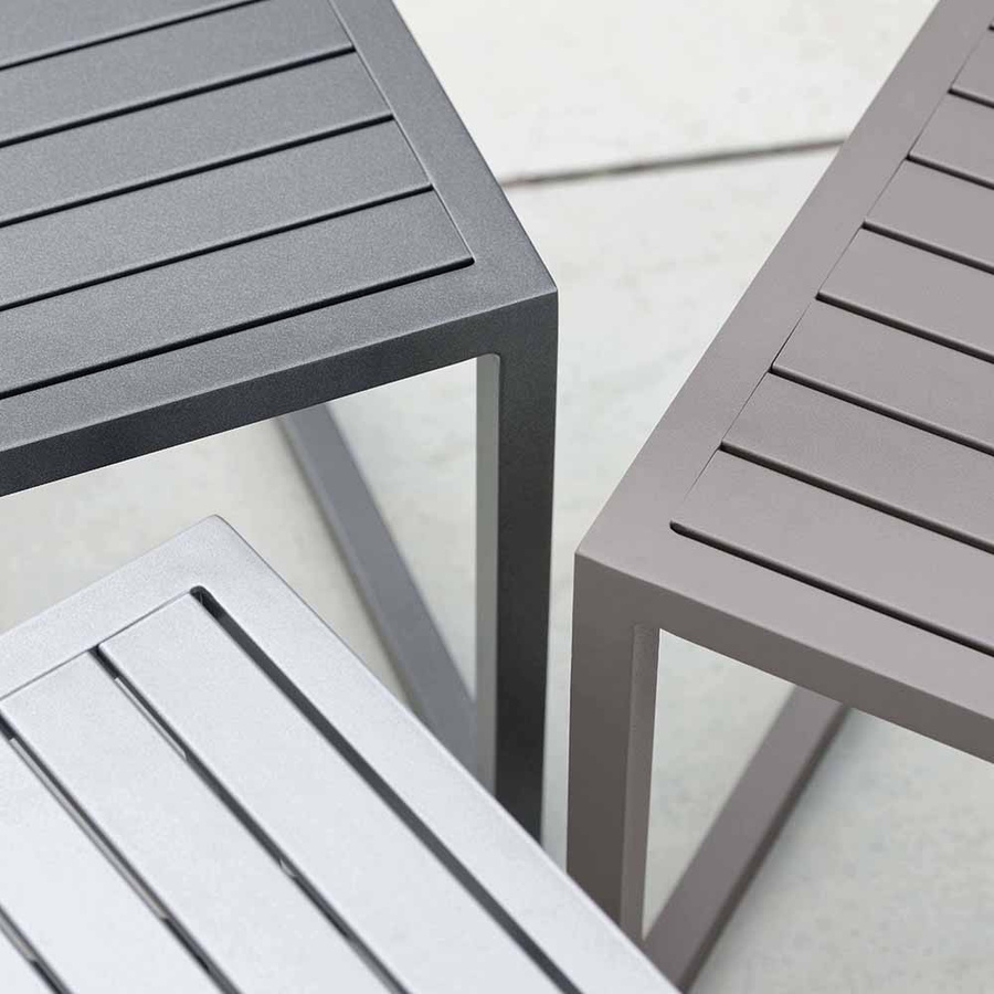 Stern Robin Beistelltisch Anthrazit mit Aluminiumleisten B/T/H: 40 x 40 x 40 cm - Bild 3
