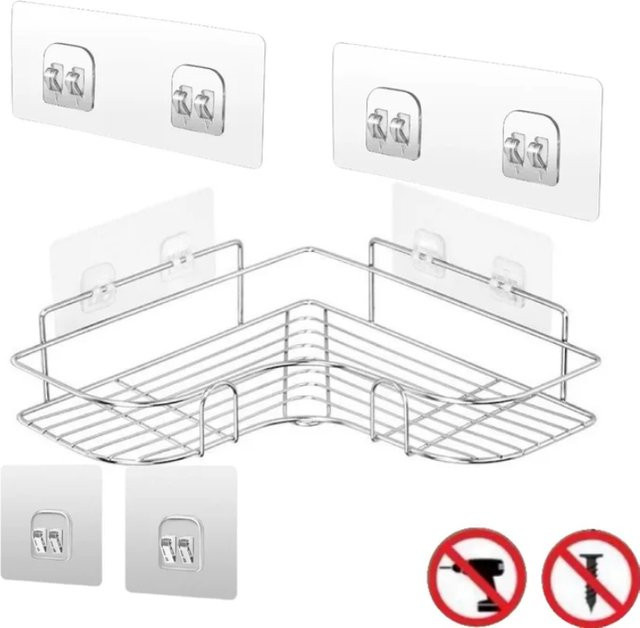 Wasserdichter und stark klebender Wandhaken in Chrom für Badezimmer und Küche - Bild 1