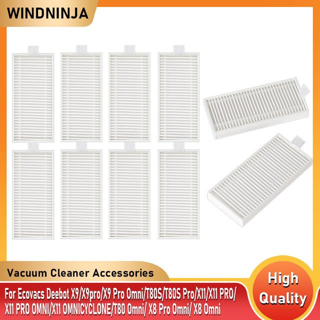 HEPA-Filter in Weiß für ECOVACS DEEBOT Roboter-Staubsauger Modelle X9 Pro, T80 Omni, X8 Pro, X8 Omni, X11 Pro, X11 Omni und Cyclon - Bild 1