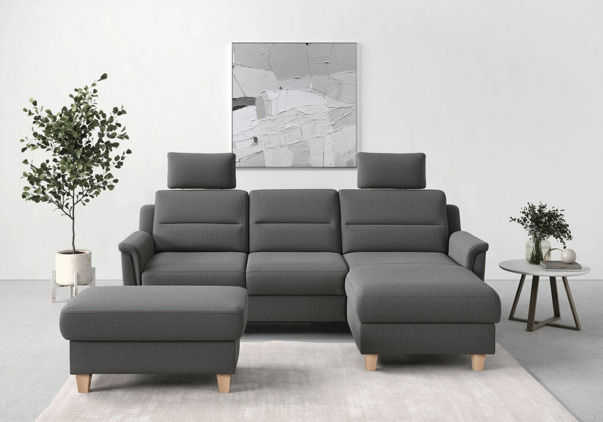 sit&more Ecksofa Farö L-Form mit Federkern und optionaler Schlaffunktion sowie Bettkasten - Bild 1