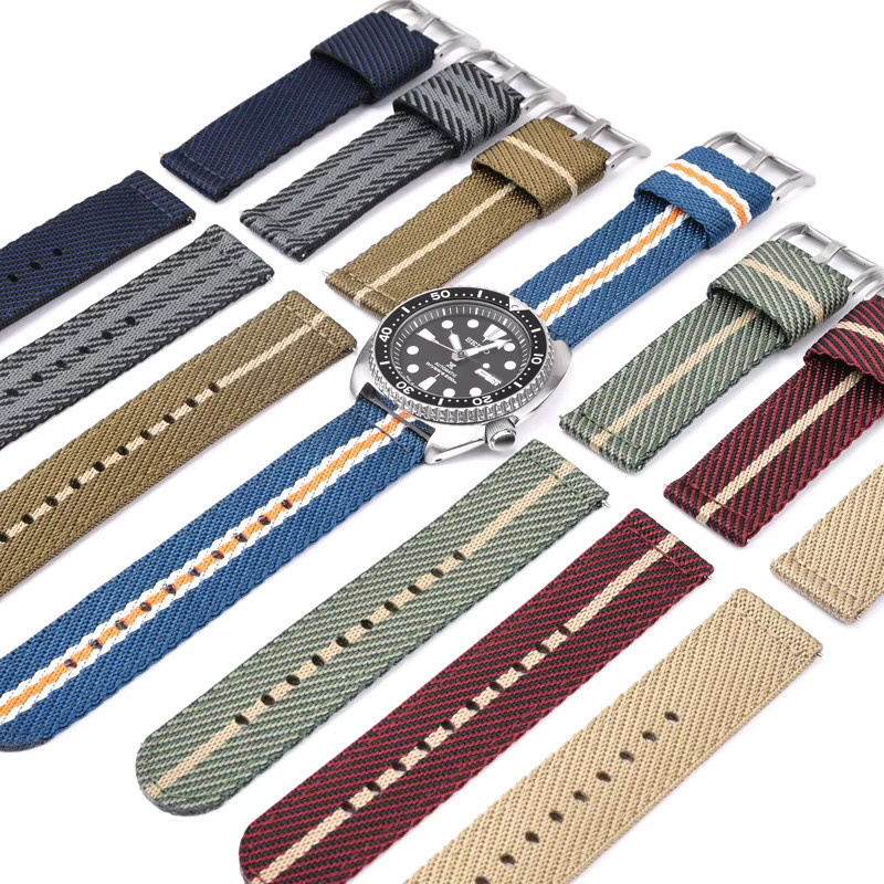 olevo Uhrenarmband Nylon, Textil/NATO, Bunt, Unisex - Bild 2