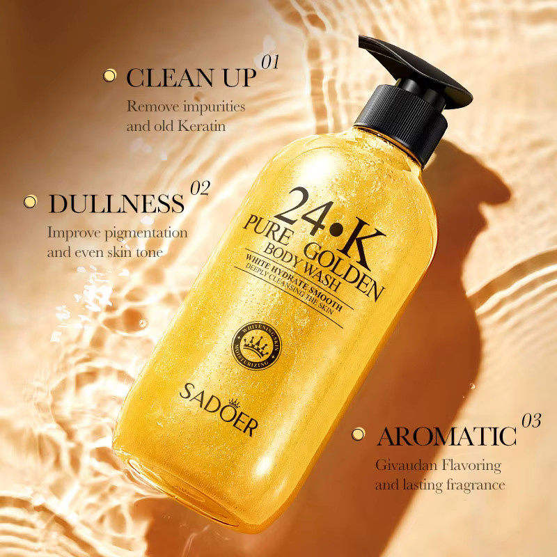 SADOER 24KPure Gold Body Wash, 500 ml - Bild 2