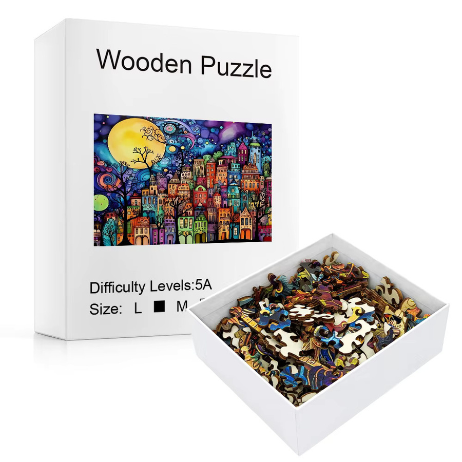 Holzpuzzle Bunte Comic-Stadt, Holzpuzzle, Tiere, Bunt / Mehrfarbig - Bild 2