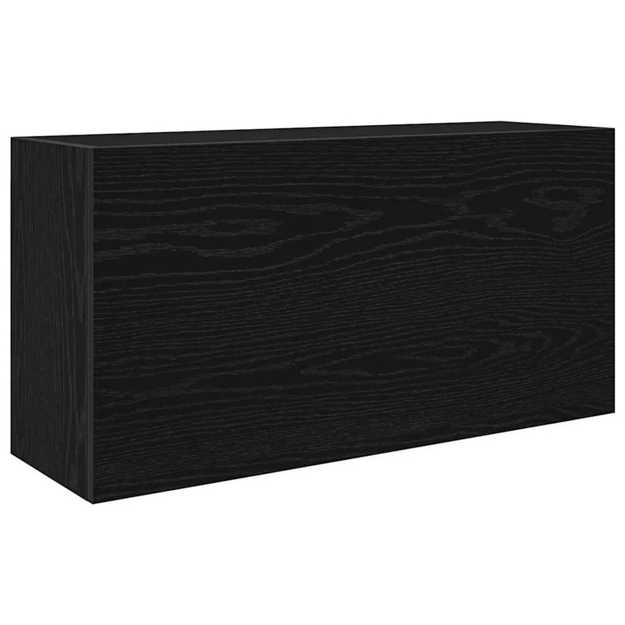 vidaXL Bad-Wandschrank Schwarz aus Holzwerkstoff B/T/H: 80 x 25 x 40 cm - Bild 2