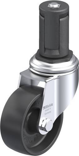 Blickle Lenkrolle LKRA-POA 80G-11-ER15 in Schwarz und Grau mit 80 mm Rad-Durchmesser und einer Tragfähigkeit von 120 kg - Bild 1