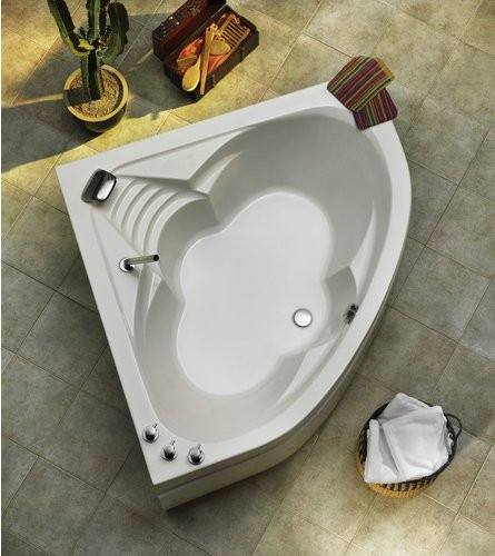 OTTOFOND Eck-Badewanne Cascade in Weiß, viertelkreis, B/H/T: 140 x 43 x 140 cm - Bild 2