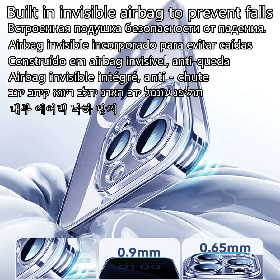 Magneta Case MagSafe kompatible Schutzhülle für Samsung Galaxy S25 Edge, S24 Ultra, S23 FE, S22 Plus und S21, transparent mit Metallringen und Glas-Kameraschutz - Bild 3
