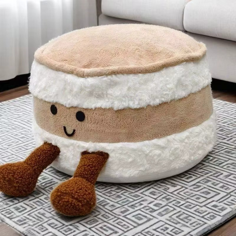 LIUSHADUOLA Brot-Fußhocker Tatami Futon in Weiß mit abnehmbarem Bezug - Bild 4