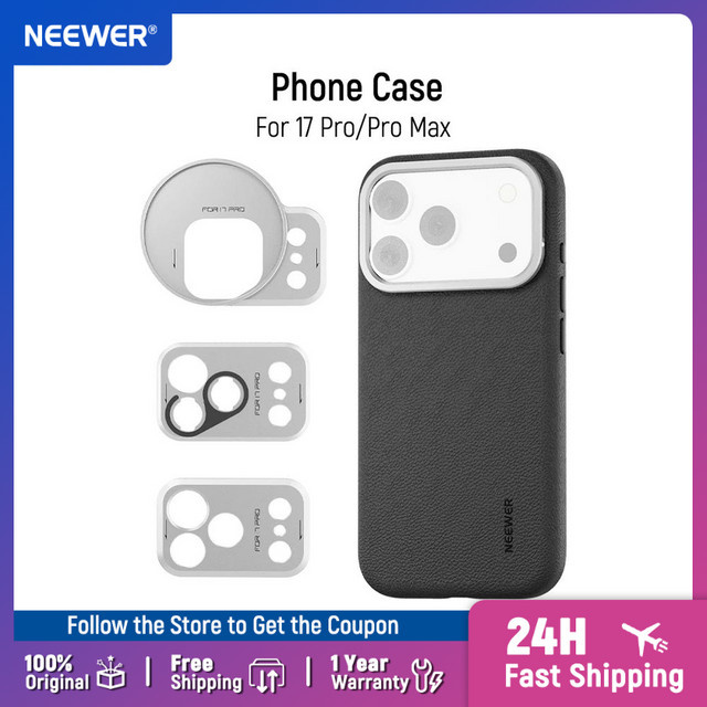 NEEWER Modulare Handyhülle für iPhone 17 Pro und 17 Pro Max in Schwarz mit 67 mm Filterring und 17 mm Objektivrückplatte aus robustem TPU/PC - Bild 1