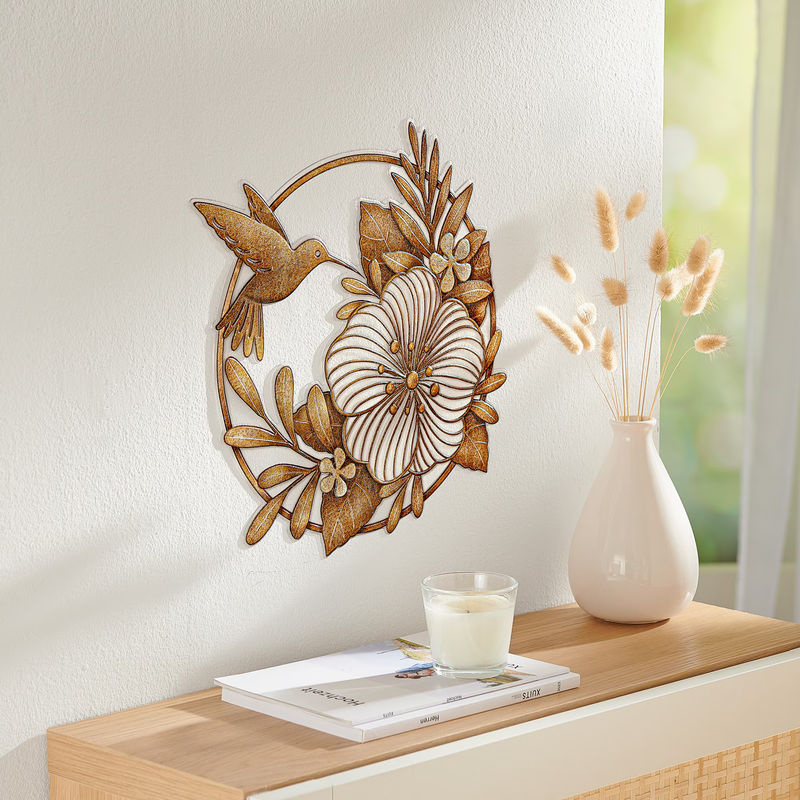 3D-Deko-Sticker Tropical von viva domo in Silber mit floralem Design - Bild 2