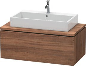 Duravit Waschtischunterschrank L-Cube in Nussbaum Natur mit einem Auszug, Wandmontage, Breite: 102 cm, Tiefe: 54,7 cm, Höhe: 40 cm - Bild 1