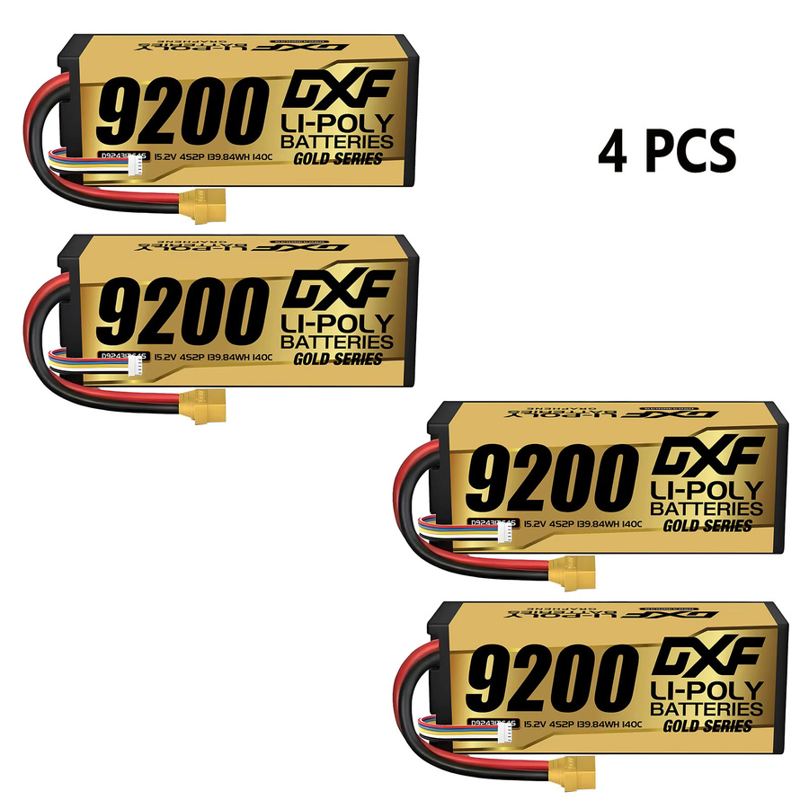 DXF 4S Graphene Lipo Akku Racing Series Gold Version 9200mAh 140C 15,2V Hardcase für RC Auto Truck Buggy - Bild 6