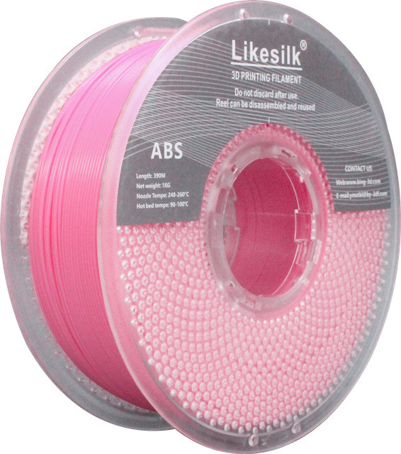 Likesilk ABS 3D-Drucker-Filament 1,75mm Rosa 1kg Spule - Bild 1
