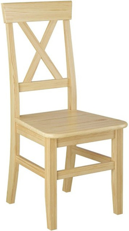 Erst-Holz Küchenstuhl aus Massivholz Kiefer in Braun und Beige