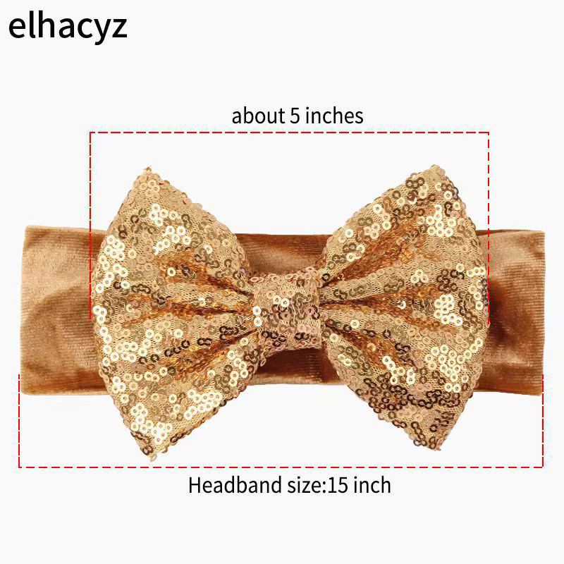 Elhacyz Stirnbänder, Glitzer, Samt, Mädchen, Kinder - Bild 3