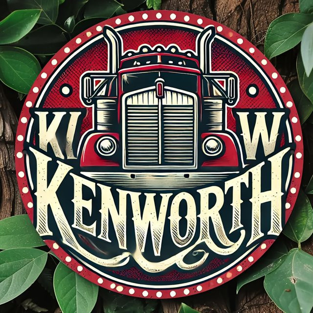 Potdemiel Kenworth Vintage Metallblechschild Aluminium Wanddekoration Mehrfarbig B/H: 20,3 x 20,3 cm - Bild 1