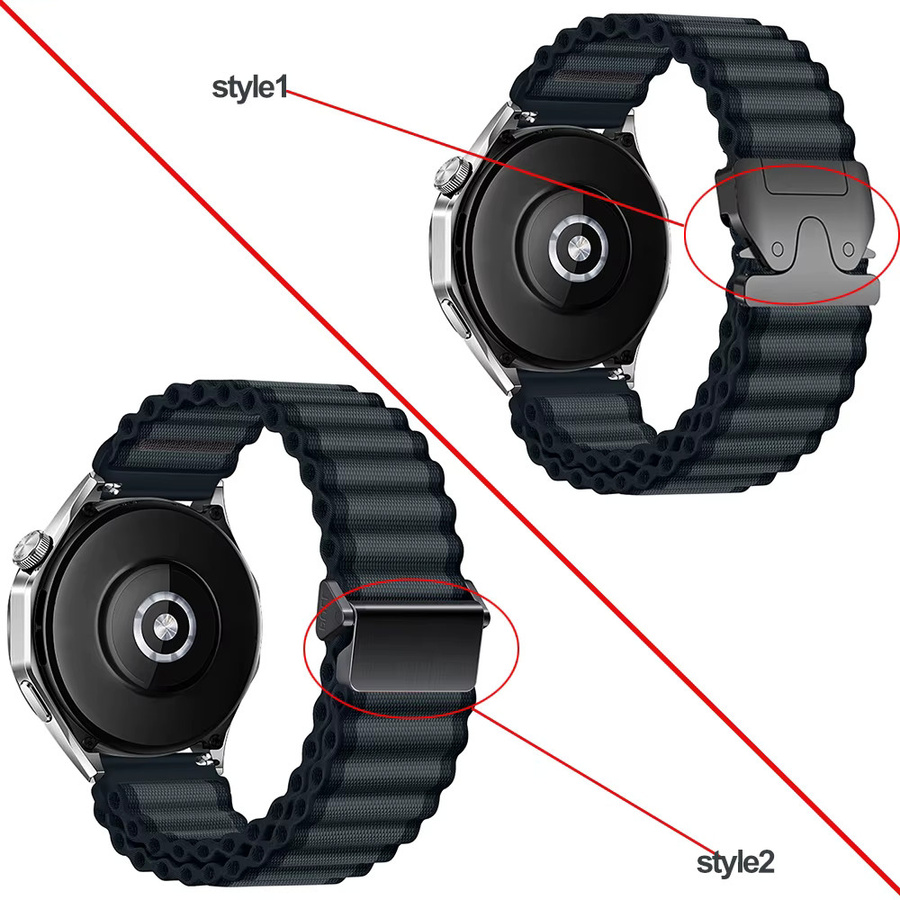FancyWrist Uhrenarmband Nylon, Schwarz, Sport-Trail-Armband - Bild 2