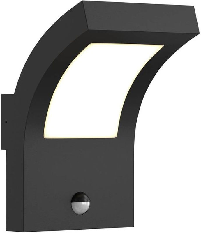 Arcchio Wandleuchte Außen Advik aus Aluminium mit LED und Bewegungsmelder in Grau oder Schwarz - Bild 1