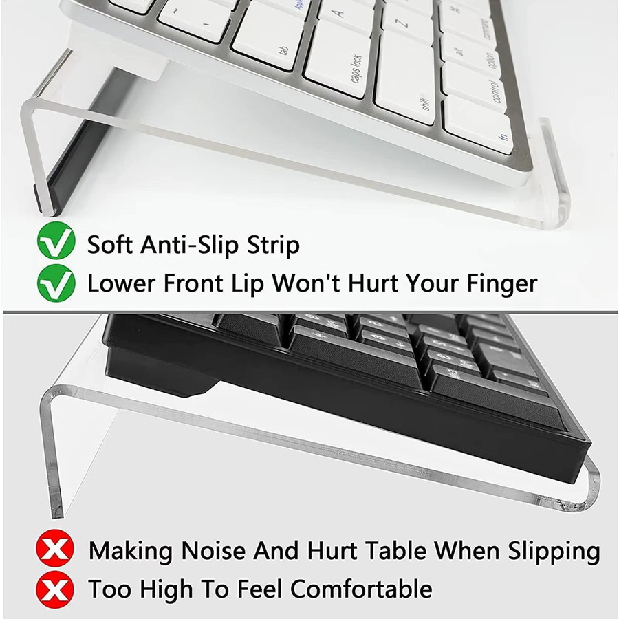 Ergonomischer Tastaturhalter aus transparentem Acryl und PC für dein Desktop-Setup - Bild 3