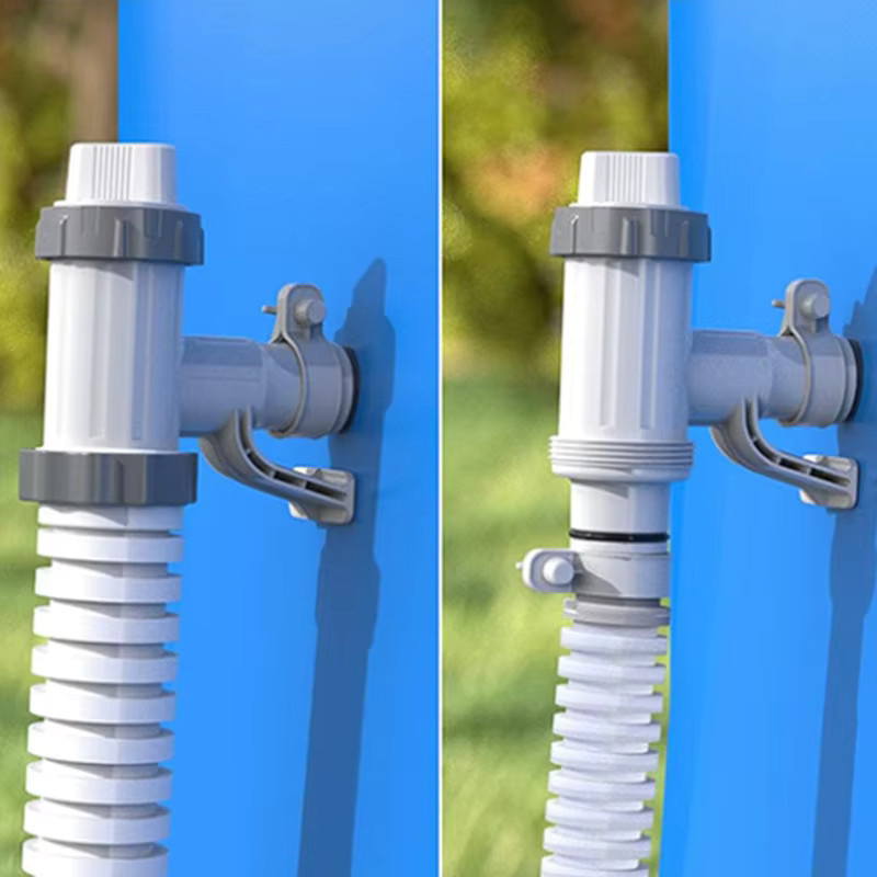 ABUP Poolschlauchadapter mit Kolbenventil und Schlauchhalter als Ersatzteil für oberirdische Pools - Bild 4