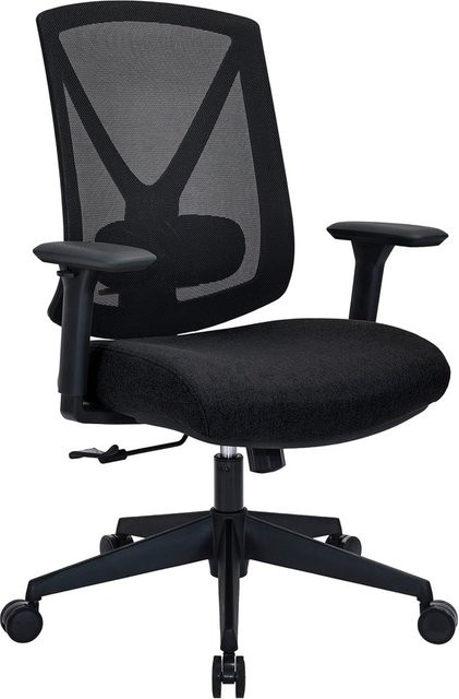 hjh OFFICE Profi Bürostuhl Mirou in Schwarz mit Stoff und Netzstoff - Bild 1