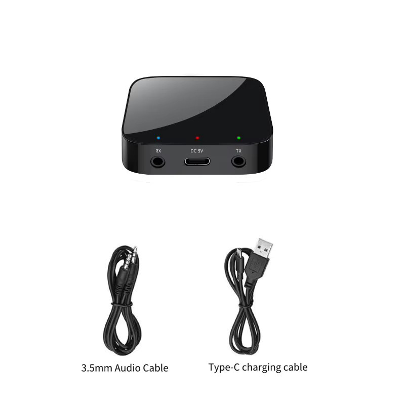 kebidumei Bluetooth 5.3 Audio Adapter als Sender und Empfänger mit 3,5 mm AUX Anschluss in Schwarz - Bild 4
