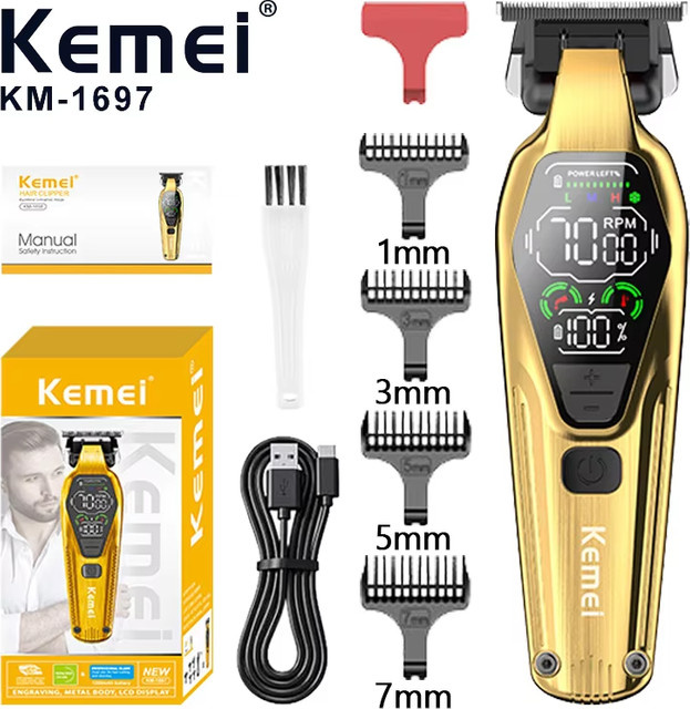 Kemei Haarschneider Trimmer, Gold, Herren - Bild 1