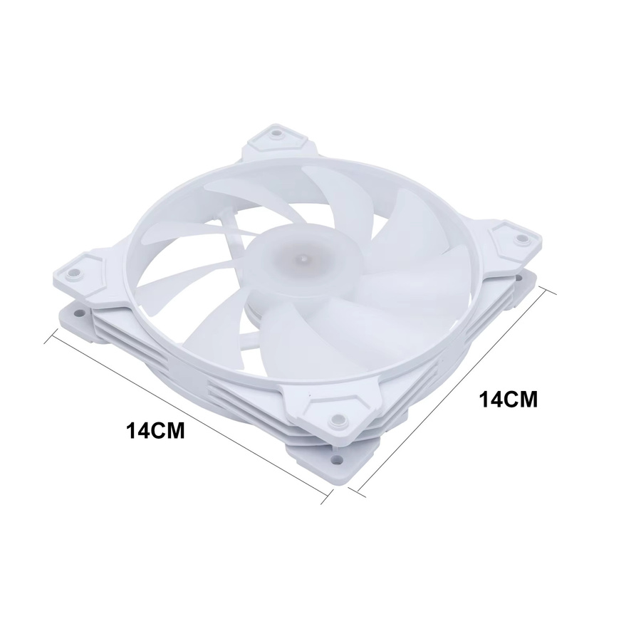 T.F.SKYWINDINTL RGB PC-Gehäuselüfter 140mm, 4-Pin Computer-Kühler, Multicolor und Weiß - Bild 2