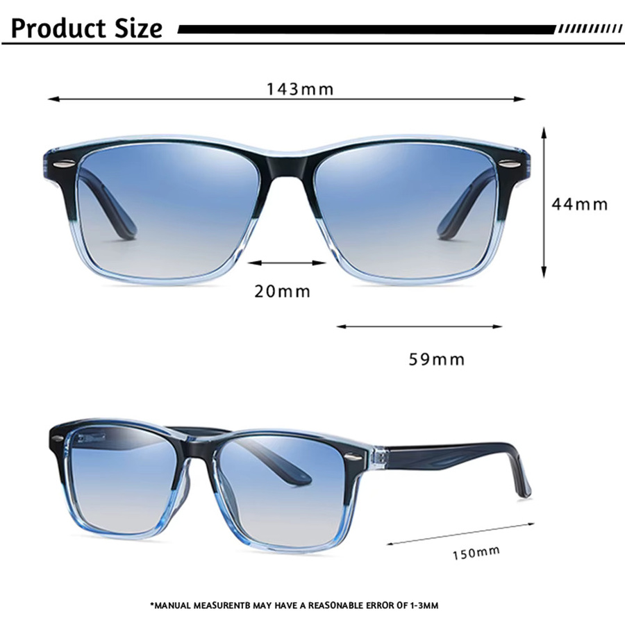CATERSIDE Sonnenbrille, polarisiert, Vollrand, Kunststoff, Unisex - Bild 2