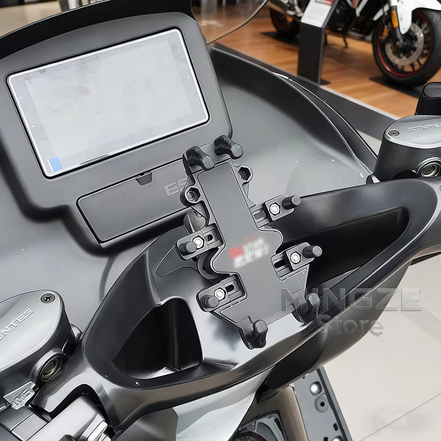 BIEPU Navigationshalterung für ZONTES ZT368E Motorrad, GPS Telefonhalterung in Schwarz - Bild 2