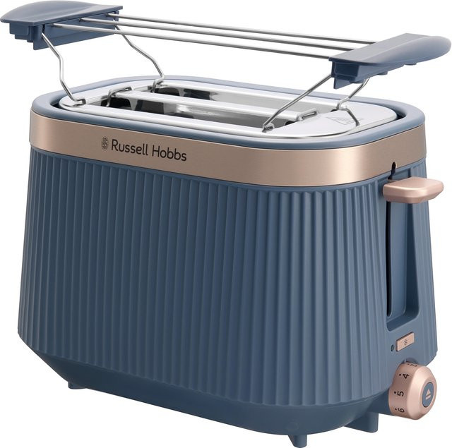 Russell Hobbs Brontë Toaster in Blau und Gold mit Timer aus Edelstahl und Kunststoff - Bild 1