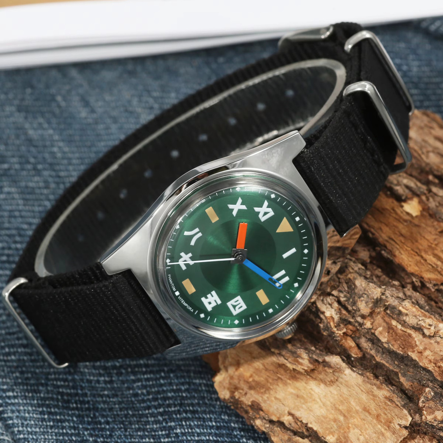 HEIMDALLR Armbanduhr, Handaufzug, Edelstahl, 36 mm, Herren, Grün - Bild 4