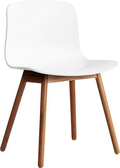 HAY About A Chair AAC 12 Designstuhl aus Polypropylen in Weiß mit Eichengestell - Bild 1